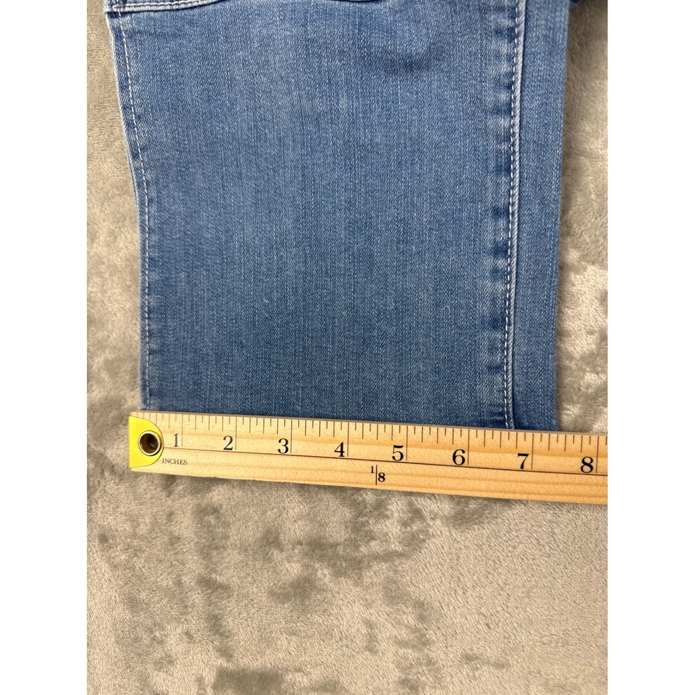 Seven7 Womens High Rise Stovepipe Straight Jeans Blue Side Slit Size 8 - Picture 4 of 8